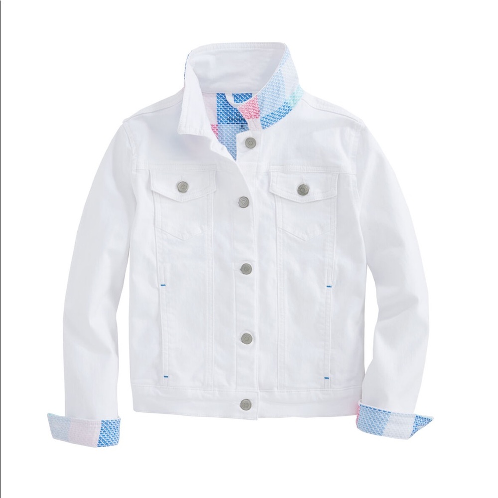 Vineyard Vines Girls Patchwork Denim Jacket